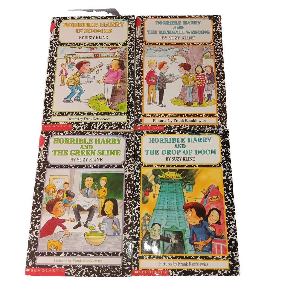 Horrible Harry Book Lot (4) Suzy Kline Scholastic Vintage 90s Kids Chapter Books
